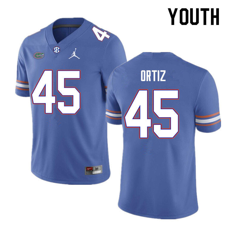 Youth #45 Marco Ortiz Florida Gators College Football Jerseys Sale-Royal - Click Image to Close